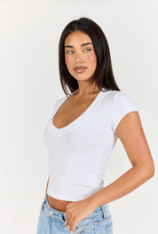 V-neck T-Shirt - White