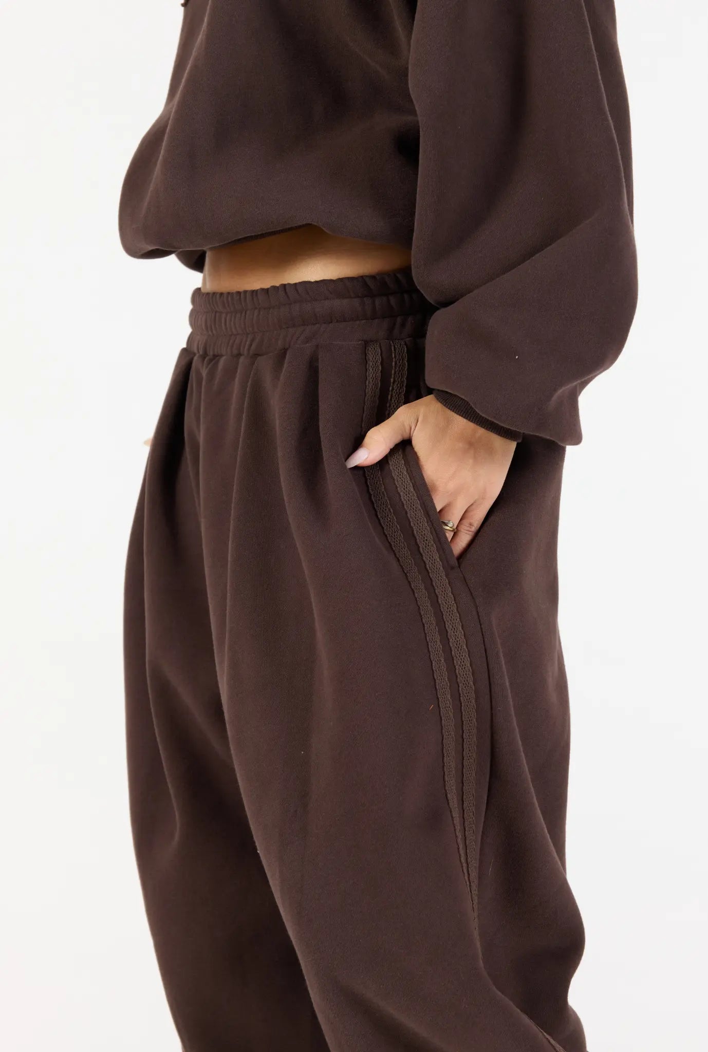 Barrel Leg Sweatpant - Cocoa