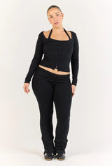 Ribbed Pant - Black