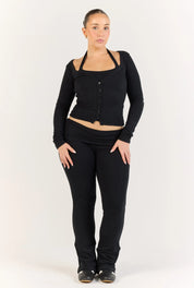 Ribbed Pant - Black