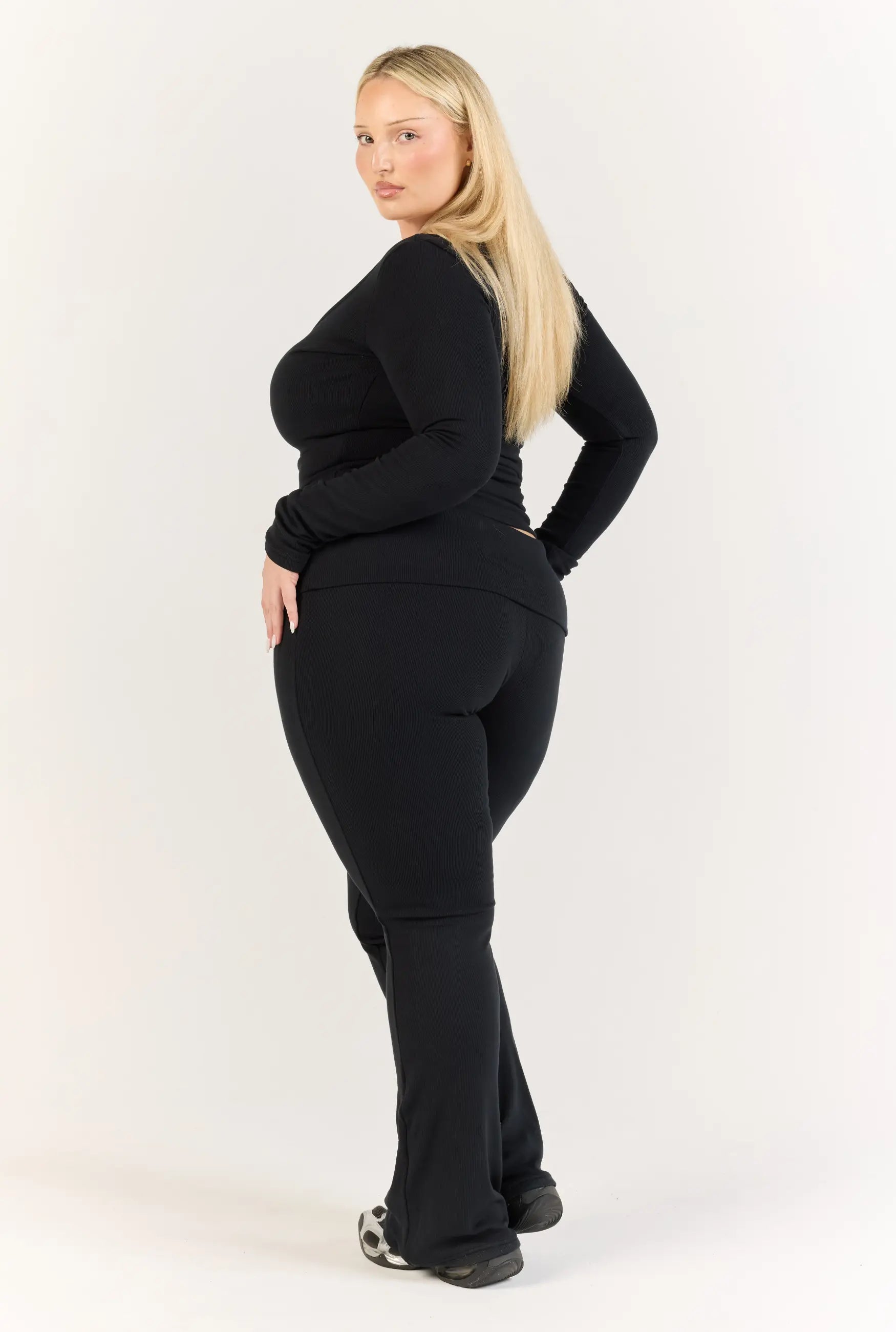 Ribbed Pant - Black