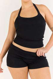 Ribbed Short - Black