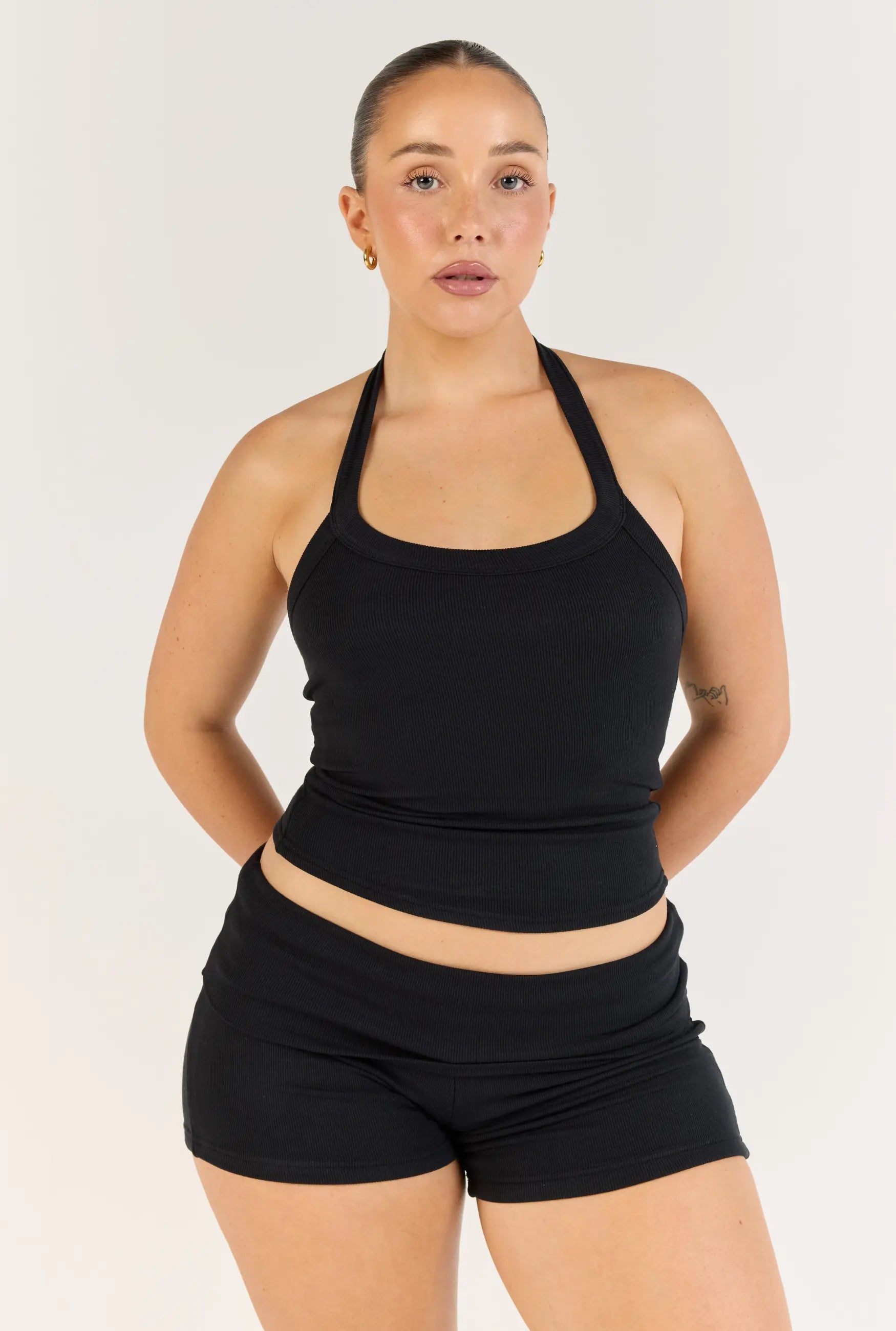 Ribbed Short - Black