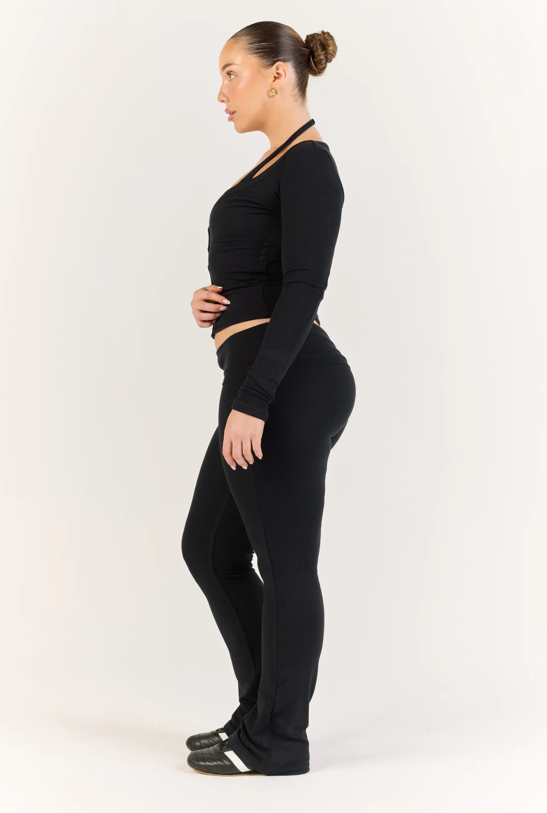 Ribbed Pant - Black