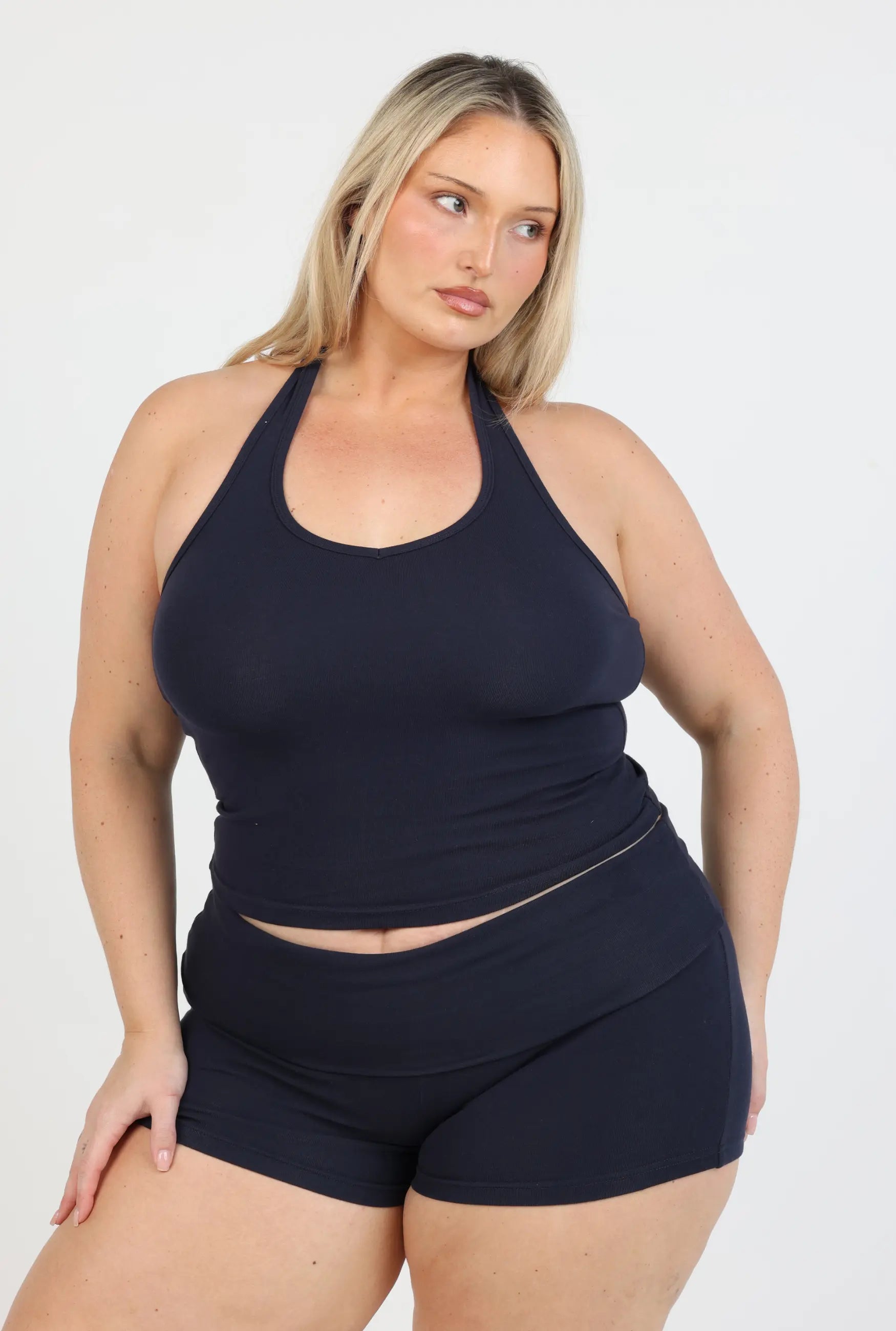 Soft Girl Halter - Navy