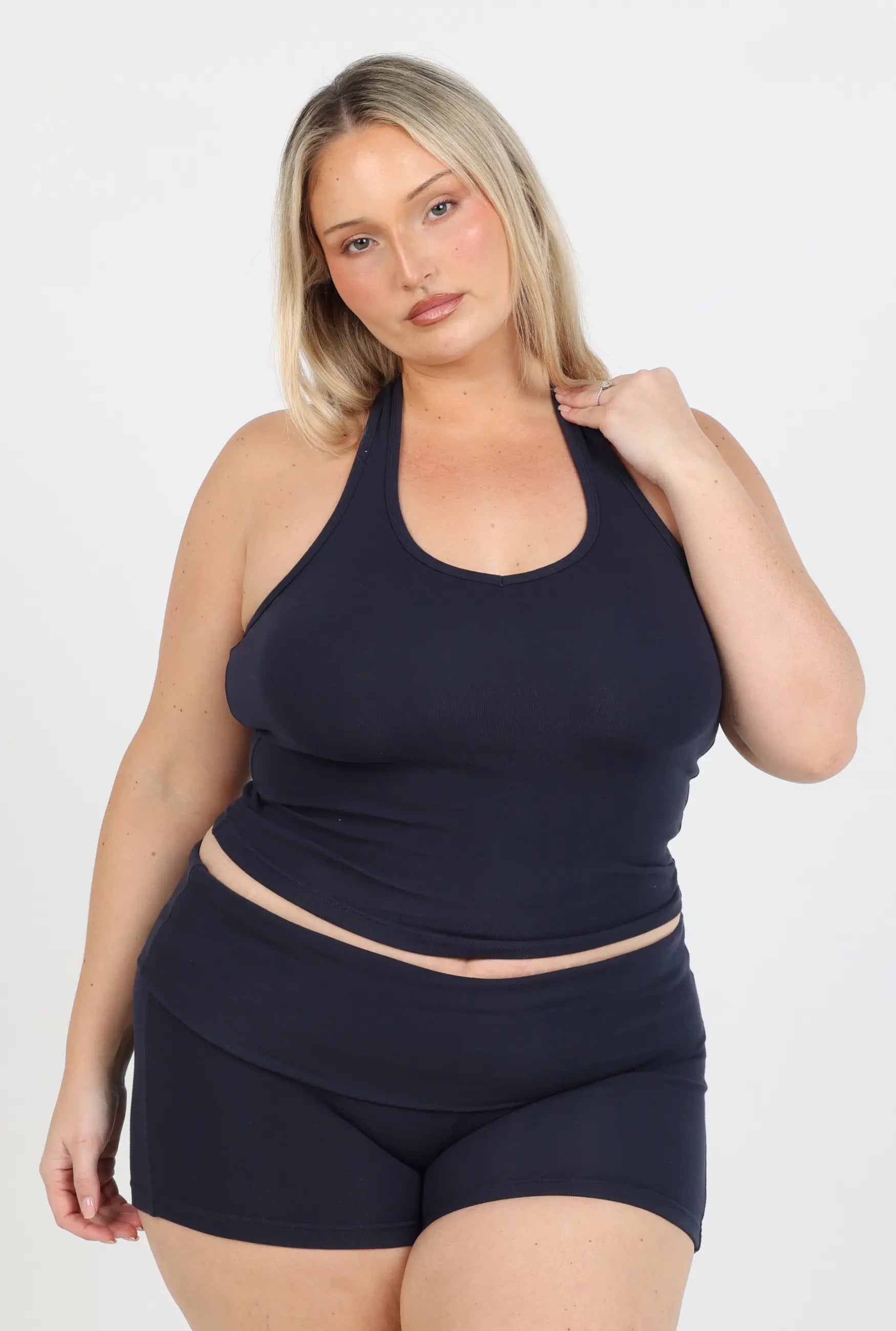 Soft Girl Halter - Navy