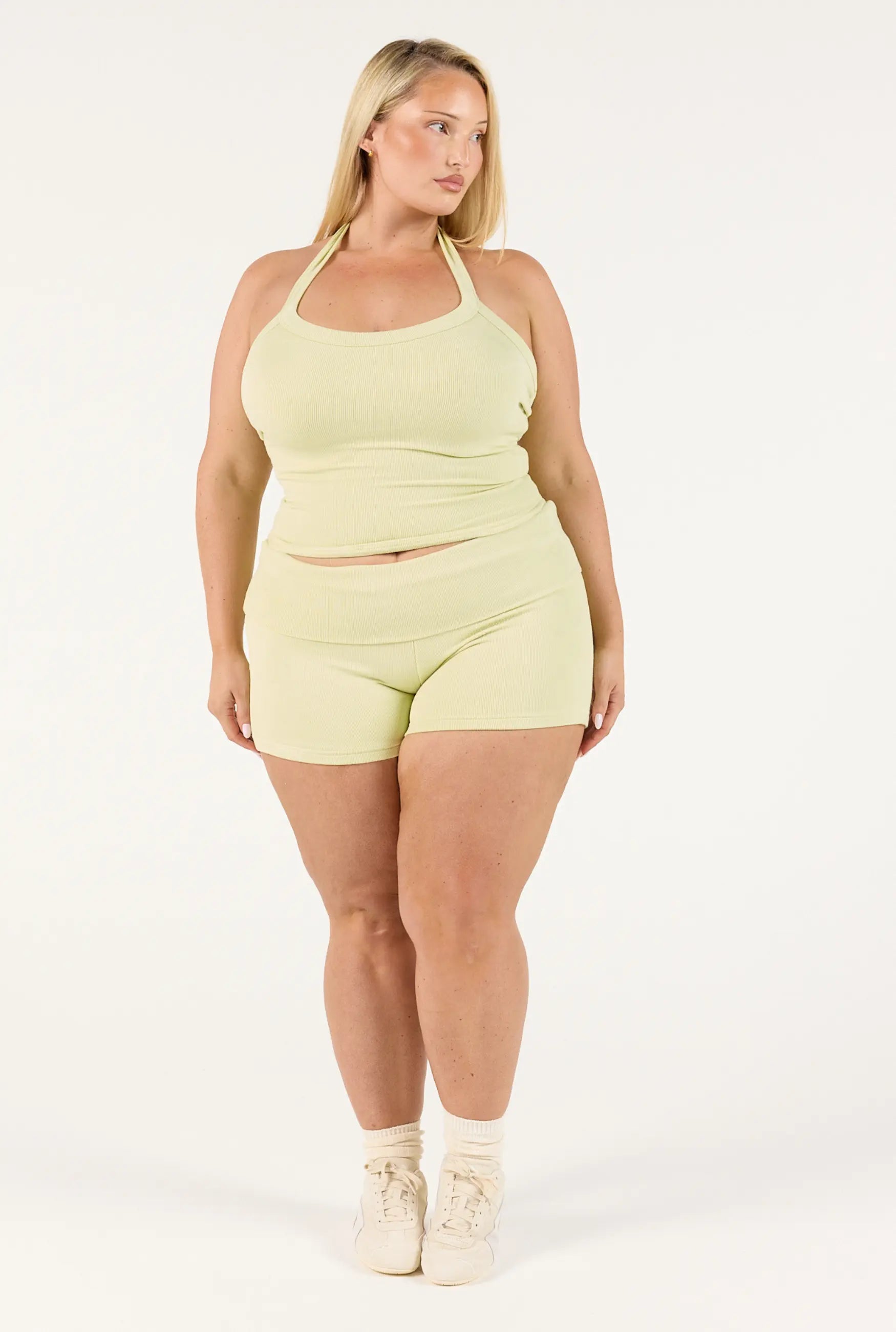 Ribbed Short - Matcha