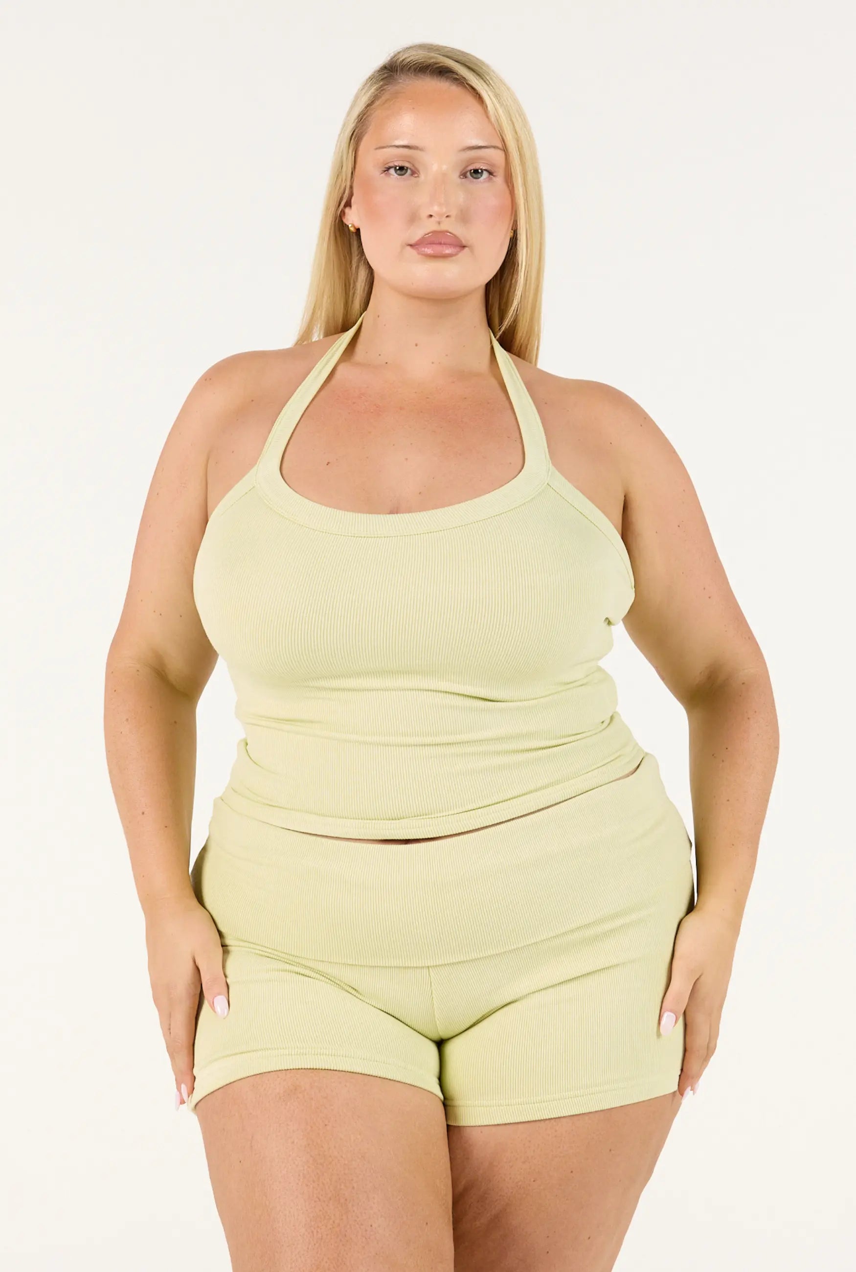 Ribbed Short - Matcha