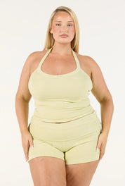 Ribbed Short - Matcha