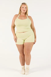Ribbed Halter Tank - Matcha