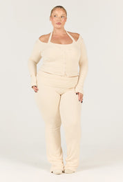 Ribbed Pant - Oat