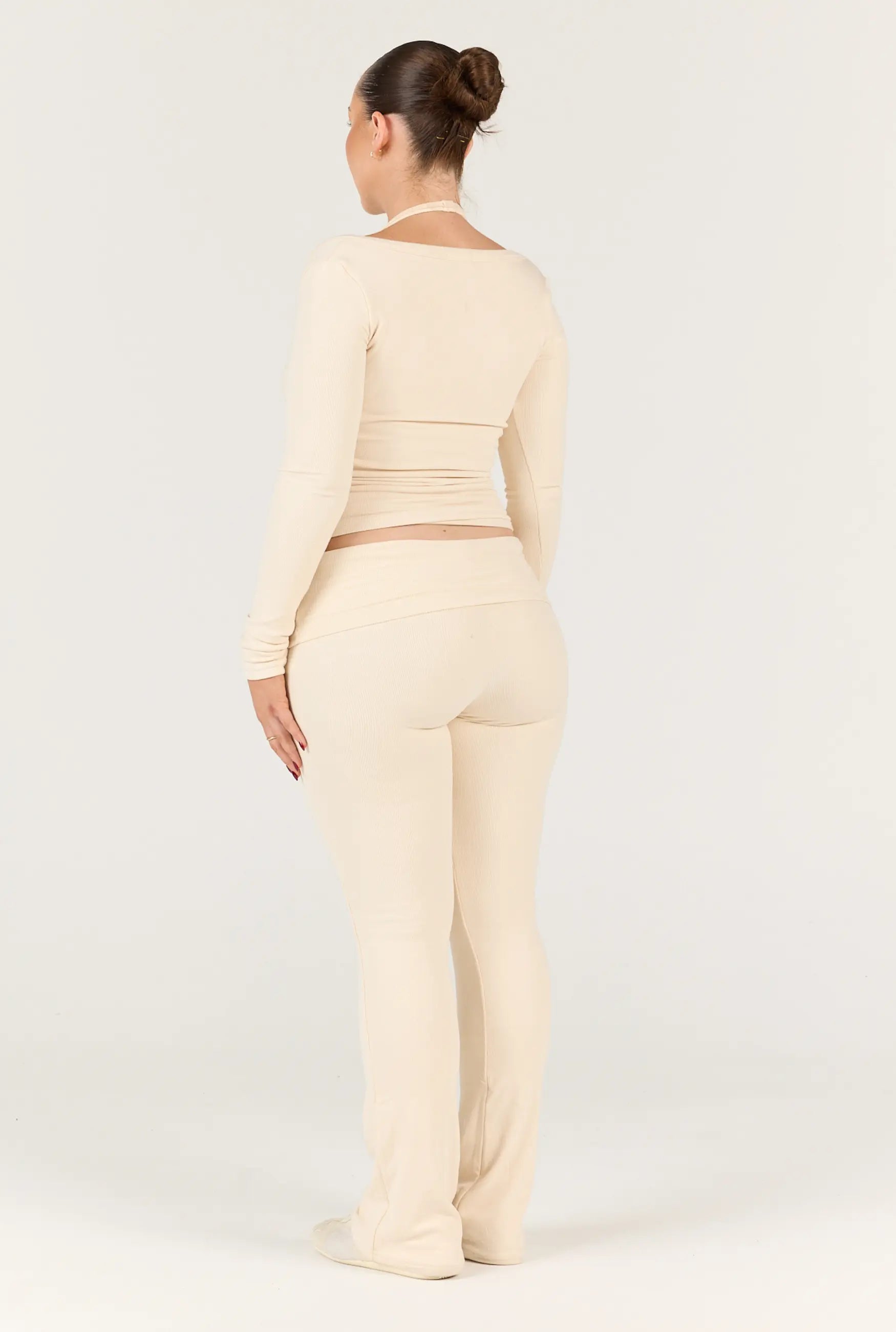 Ribbed Pant - Oat