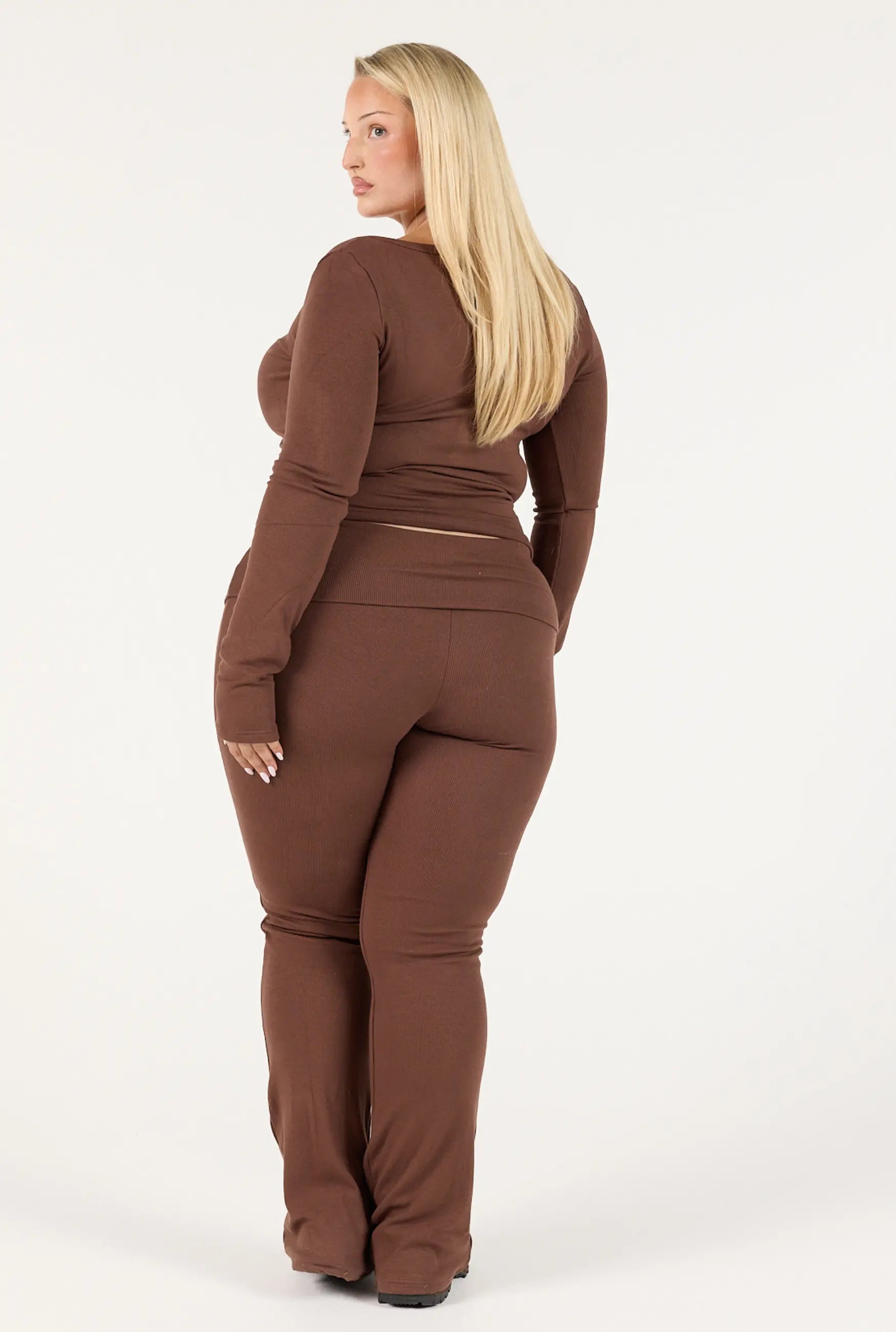 Ribbed Pant - Chocolate