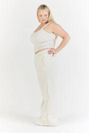 Perfect Straight Leg Sweats - Grey Marle