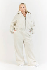 Perfect Straight Leg Sweats - Grey Marle