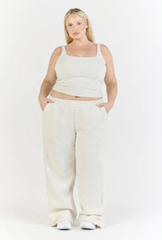 Perfect Straight Leg Sweats - Grey Marle