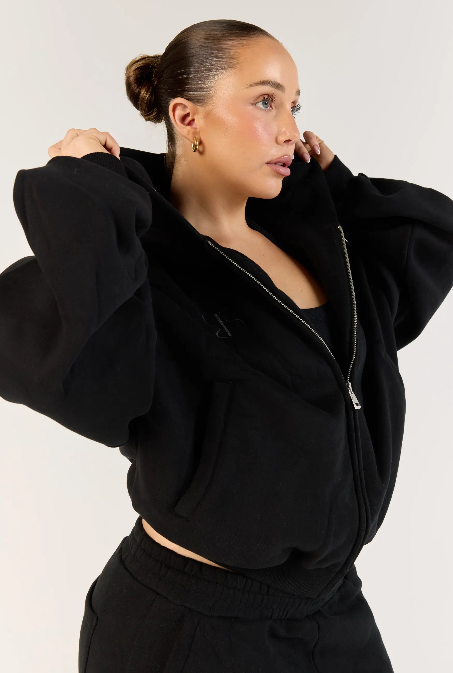 Perfect Zip Hoodie - Black