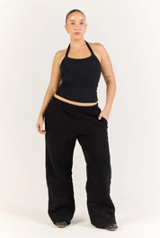 Perfect Straight Leg Sweats - Black