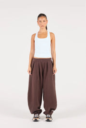 Barrel Leg Sweatpant - Cocoa