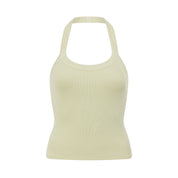 Ribbed Halter Tank - Matcha