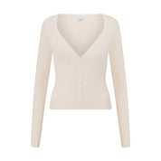 Ribbed Cardigan - Oat
