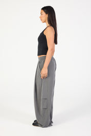 Barrel Leg Pant - Slate Grey Stripe