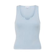 Ribbed Scoop Tank - Blueberry Milk