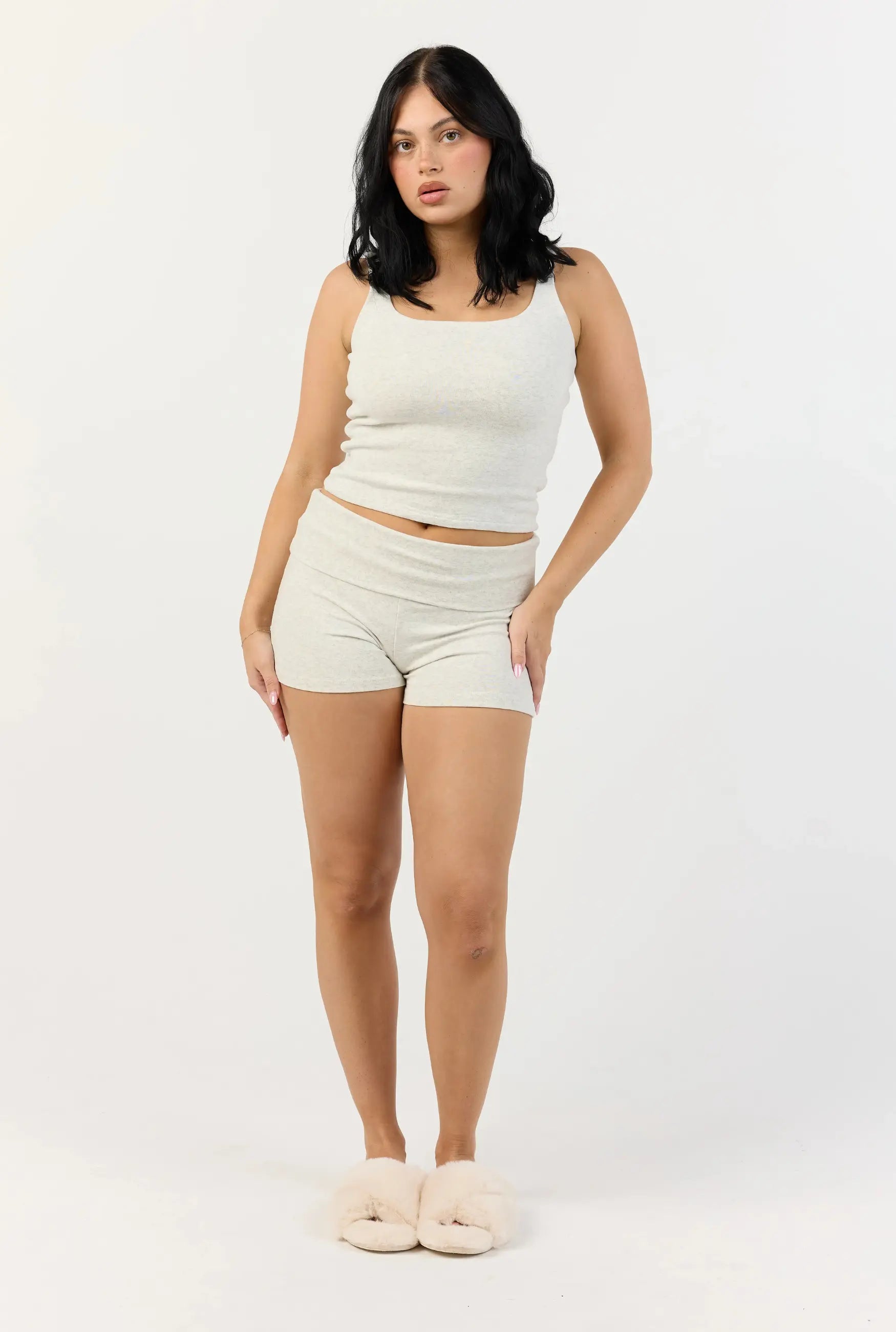 Soft Girl Short - Grey Marle