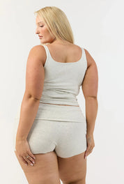 Soft Girl Singlet - Grey Marle