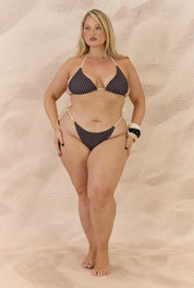 Alba Tie Top - Choc Polka