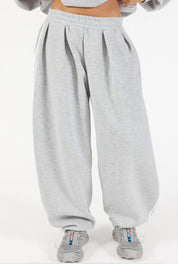 Barrel Leg Sweatpant - Heather Grey