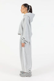 Barrel Leg Sweatpant - Heather Grey