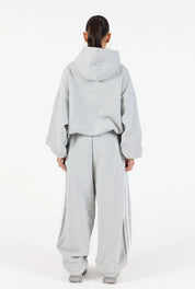 Barrel Leg Sweatpant - Heather Grey