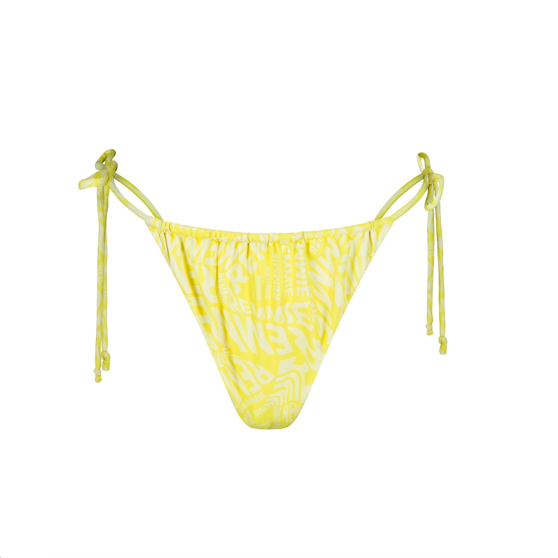Lemon Ruched Tie Bottom - Remmie By Riley