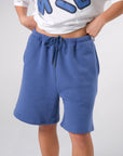 Muted Blue Sweat Shorts - Remmie By Riley