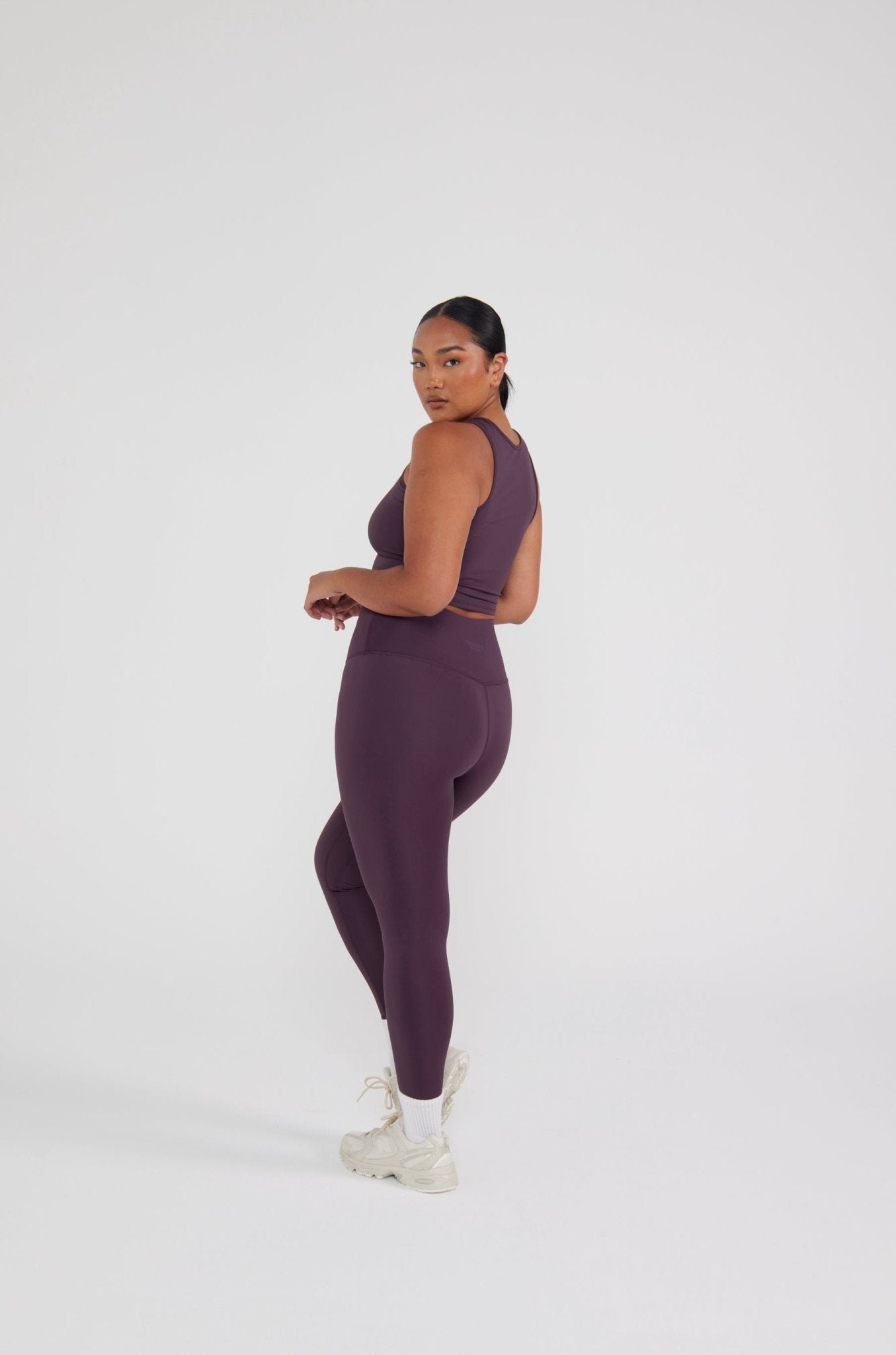 PrAna Remy Skirted Capri Leggings Active Yoga Ruched Side Purple