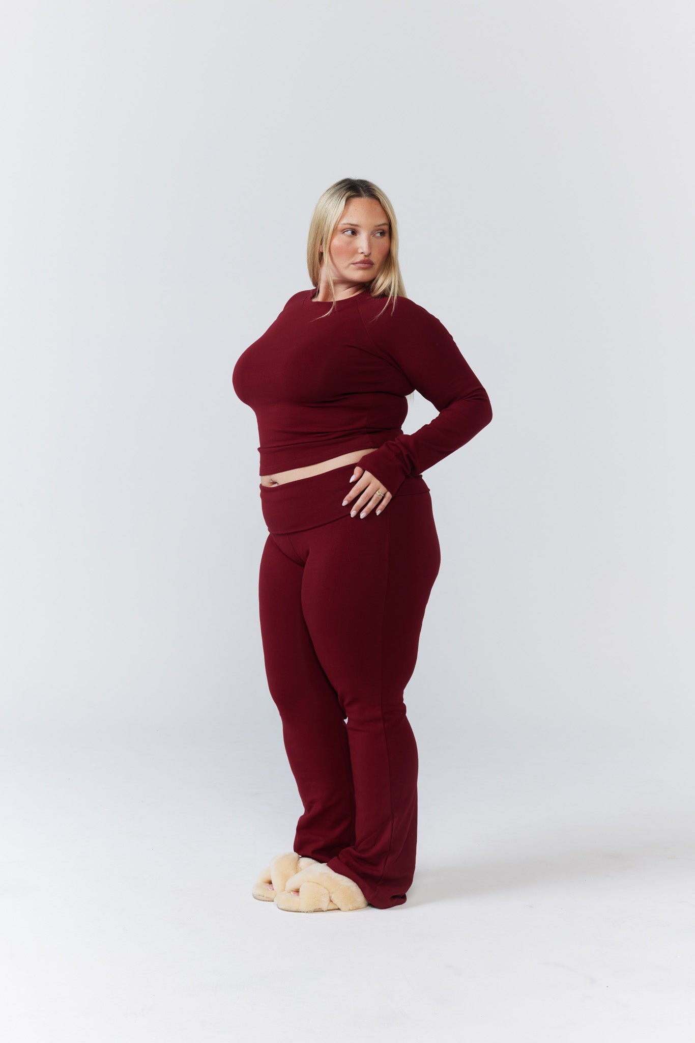 Soft Girl Long - Sleeve - Dark Cherry - Remmie By Riley