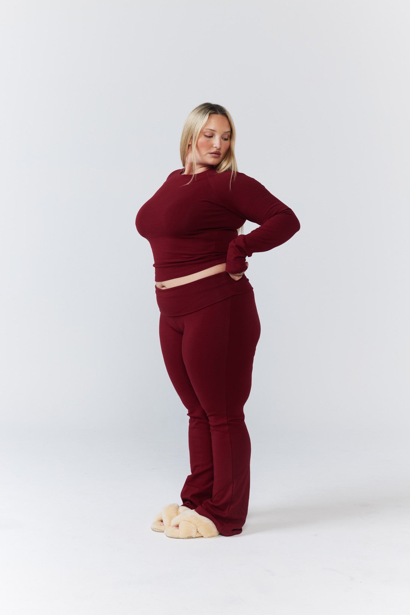 Soft Girl Long - Sleeve - Dark Cherry - Remmie By Riley