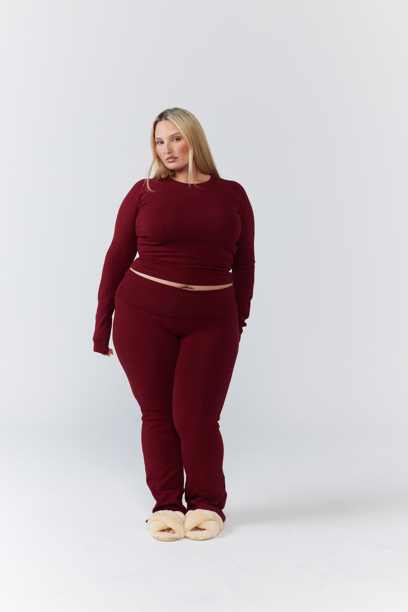 Soft Girl Long - Sleeve - Dark Cherry - Remmie By Riley