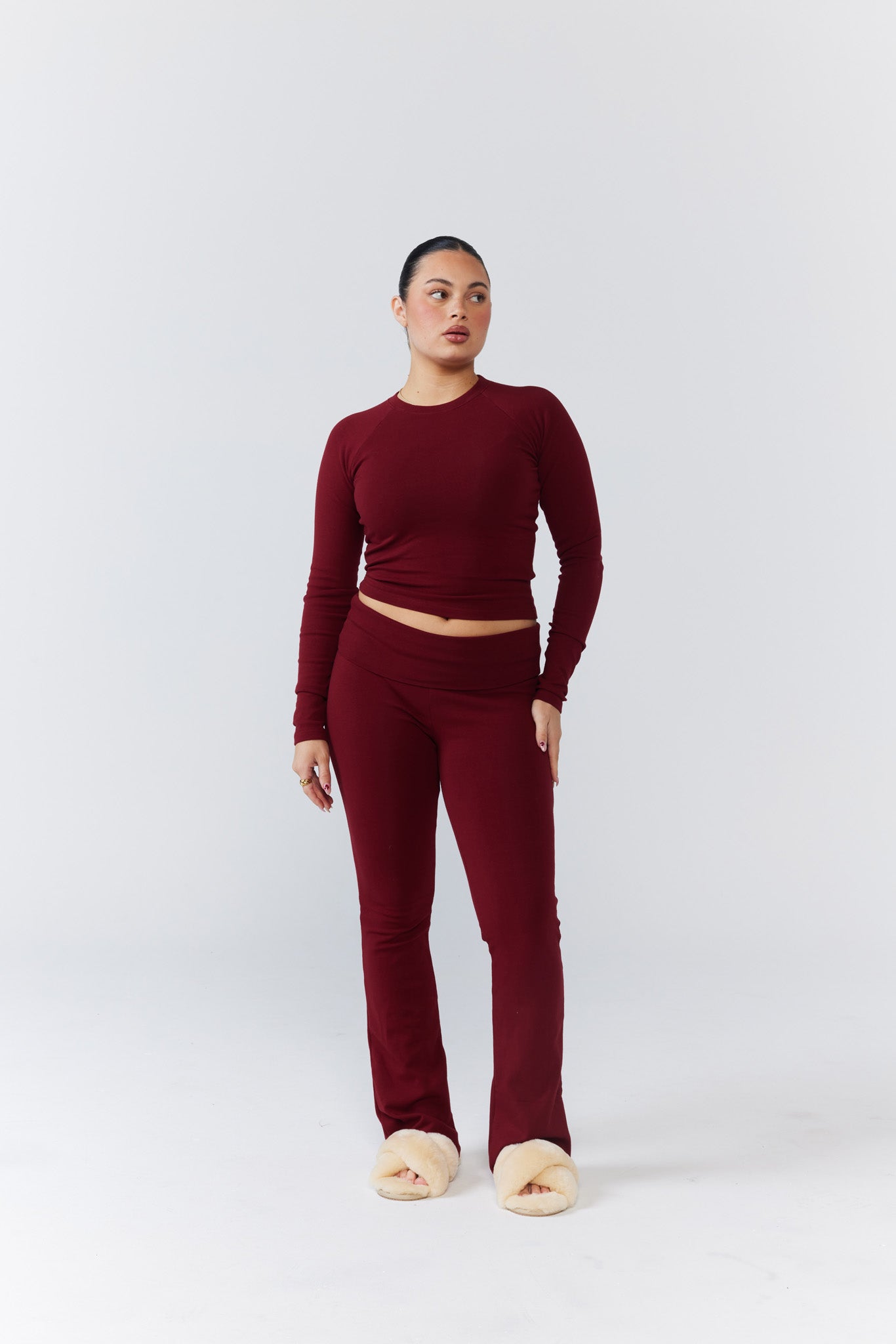 Soft Girl Long - Sleeve - Dark Cherry - Remmie By Riley