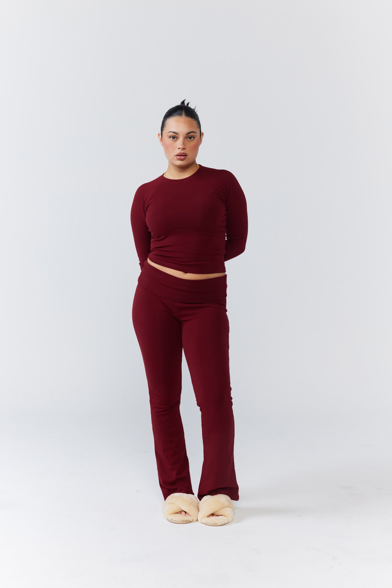 Soft Girl Long - Sleeve - Dark Cherry - Remmie By Riley