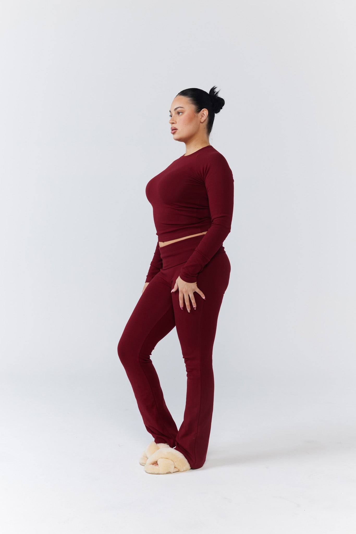 Soft Girl Long - Sleeve - Dark Cherry - Remmie By Riley