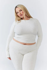 Soft Girl Long-Sleeve - Grey Marle