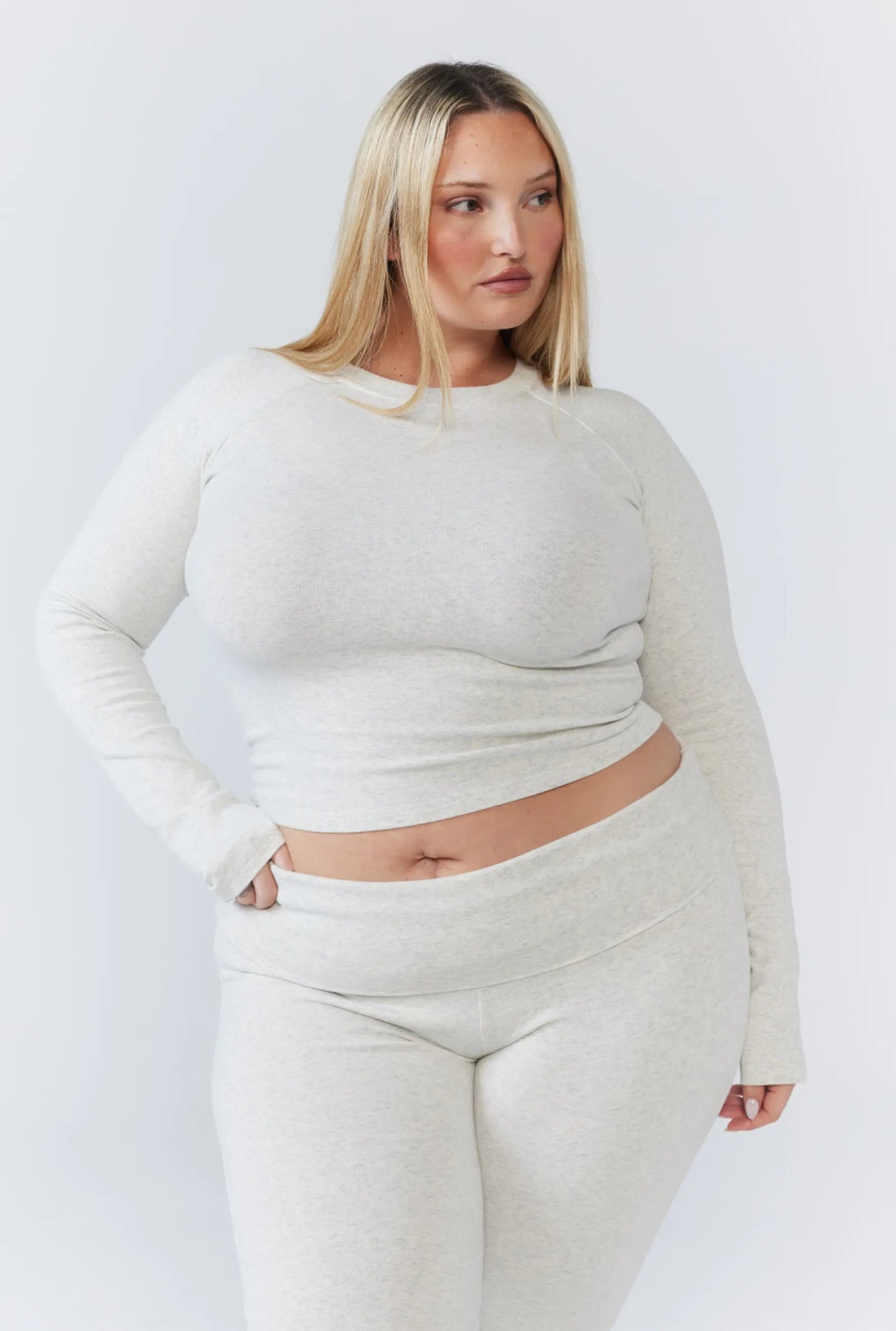 Soft Girl Long - Sleeve - Grey Marle - Remmie By Riley