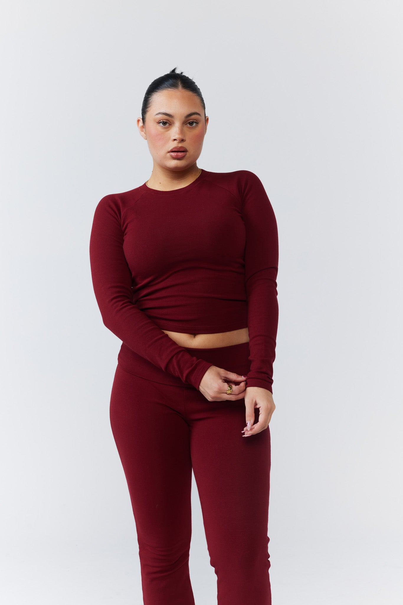 Soft Girl Pant - Dark Cherry - Remmie By Riley