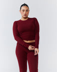 Soft Girl Pant - Dark Cherry - Remmie By Riley