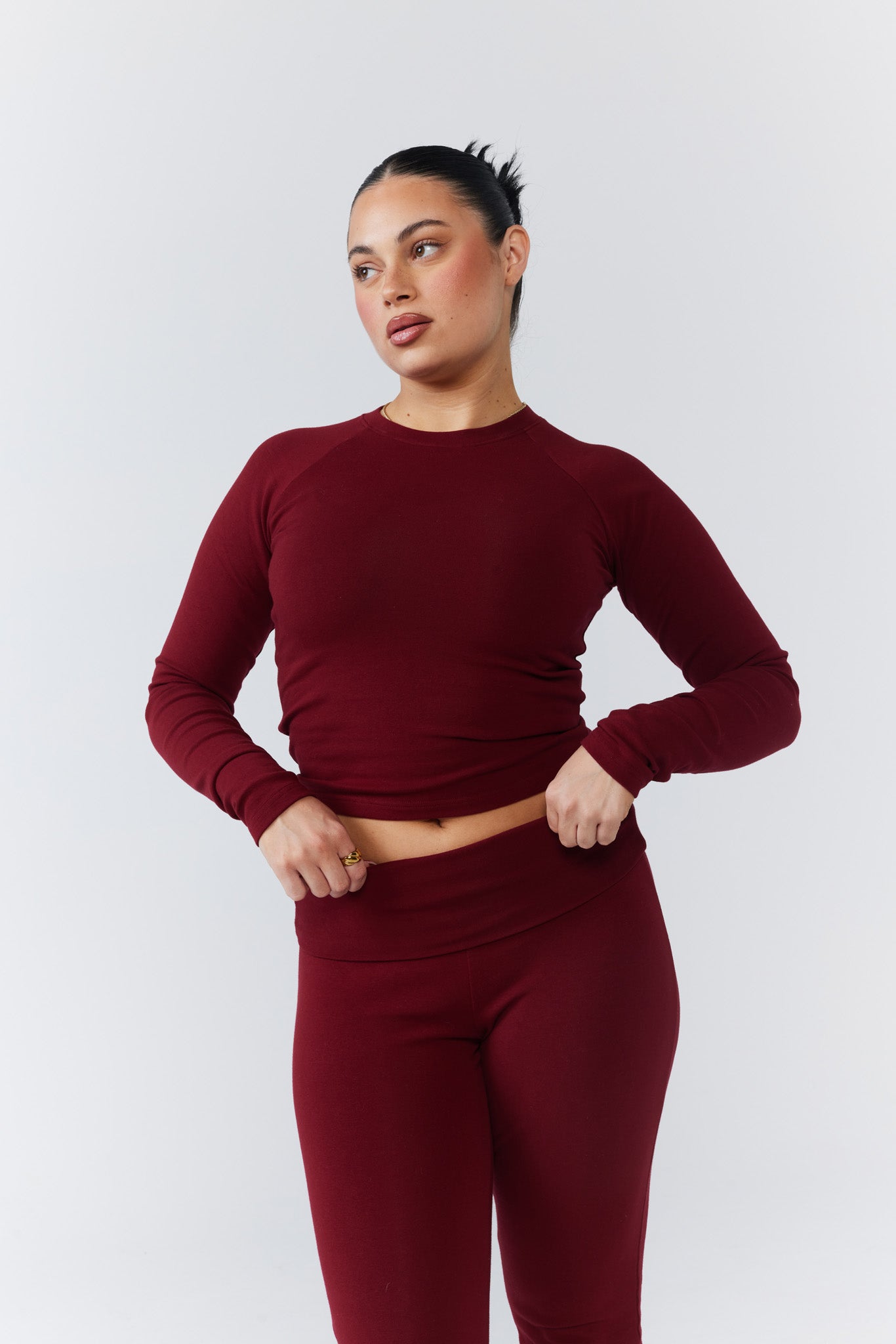 Soft Girl Pant - Dark Cherry - Remmie By Riley