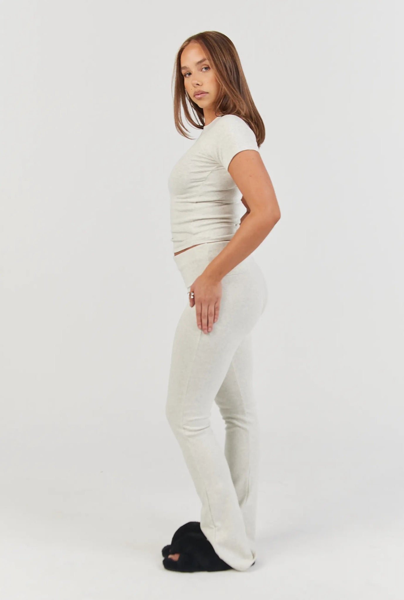 Soft Girl Pant - Grey Marle - Remmie By Riley