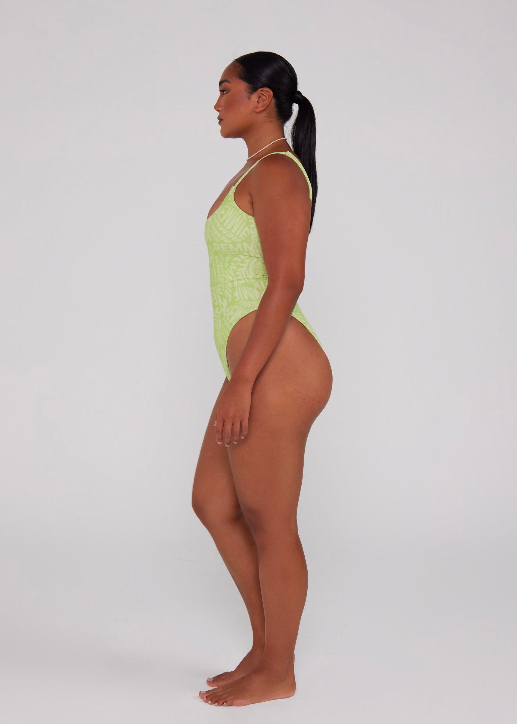 Pistachio &amp; Lime Scoop Neck One Piece - Remmie By Riley