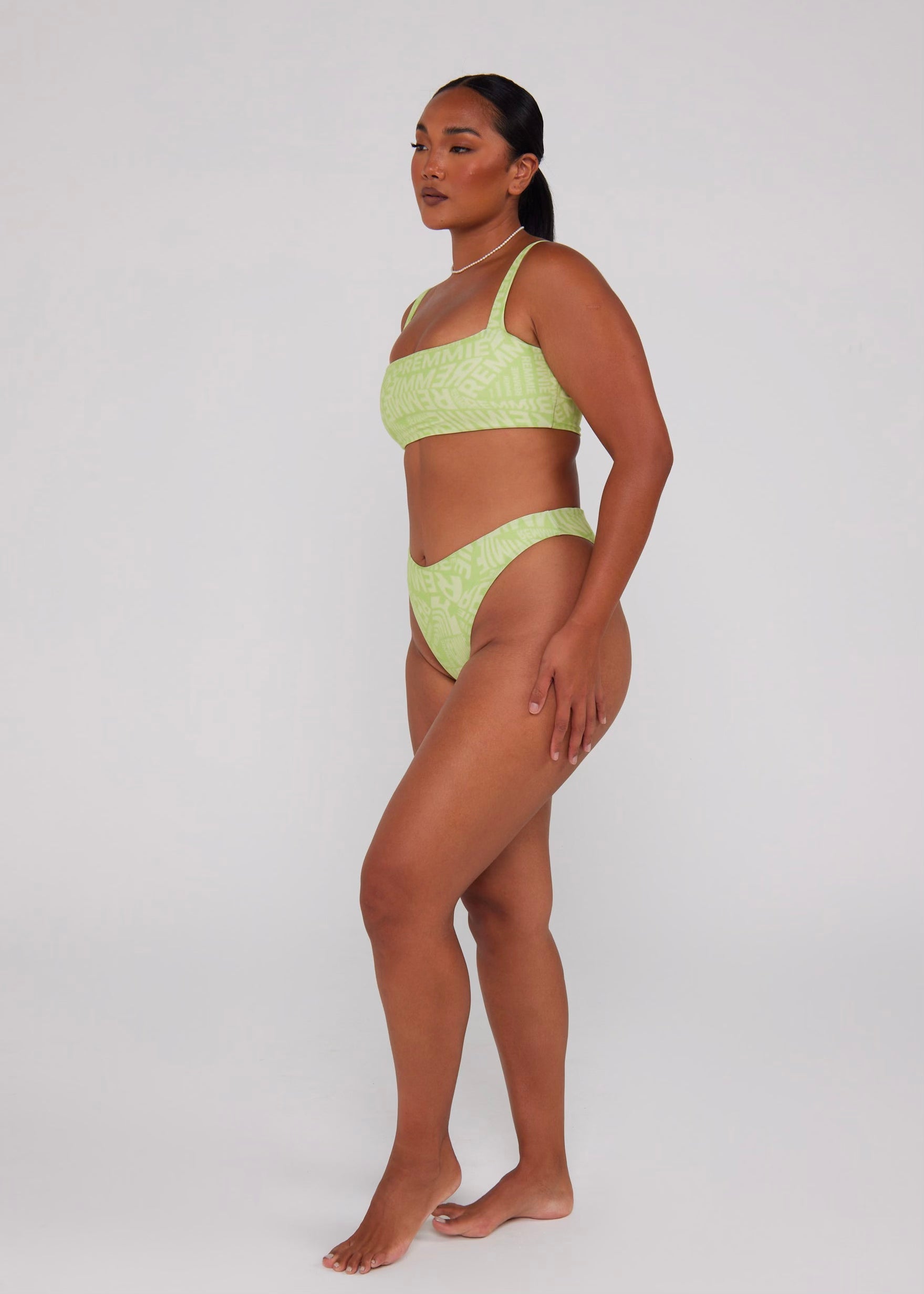 Pistachio &amp; Lime Square Neck Top - Remmie By Riley